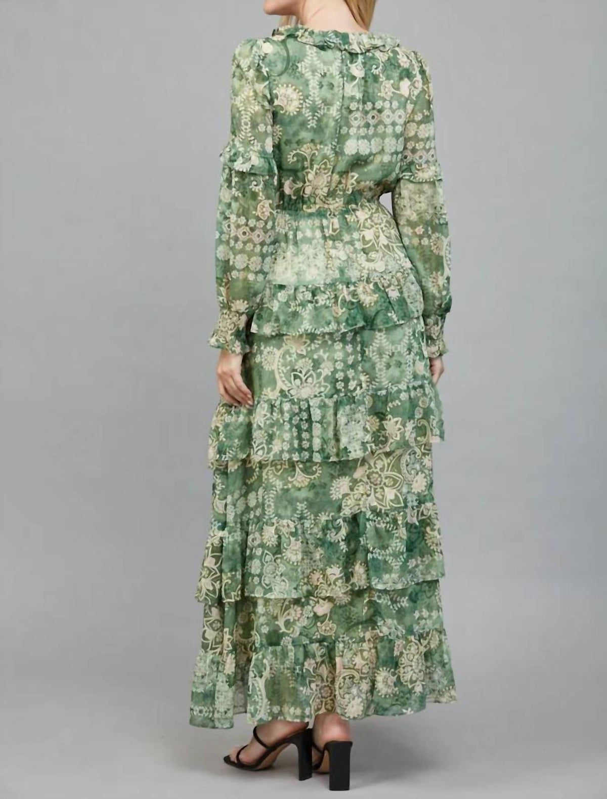 Fate - Lurex Tiered Midi Dress