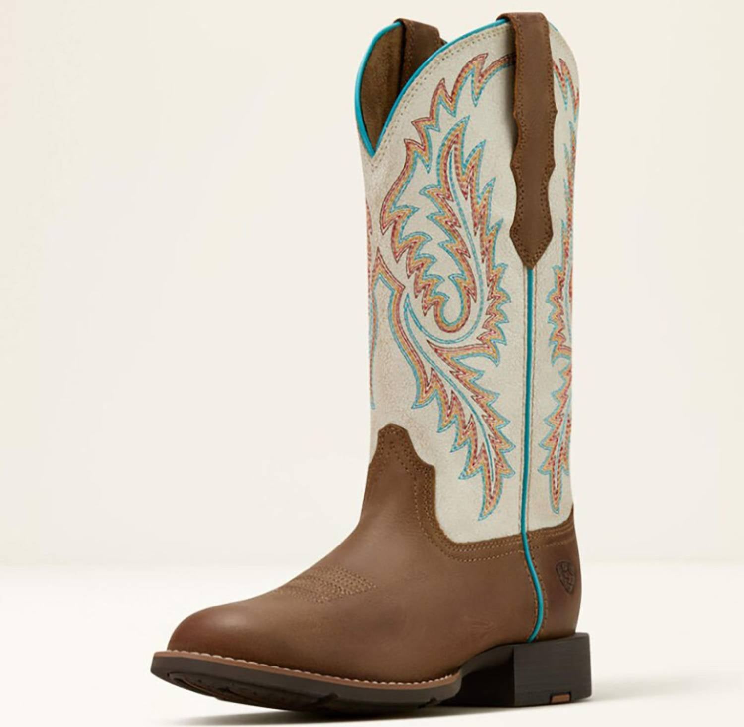 ARIAT Women's Round Toe Stretchfit Cowgirl Boot in sandstorm ivory - women's shoe - view 4