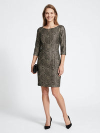 Eliza J - Metallic Jacquard Sheath Dress