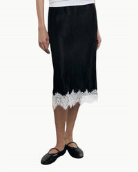 Enza Costa - Hammered Satin Slip Midi Skirt