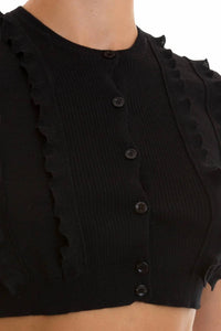 Valentino Garavani - Wool Flounced Bolero Top