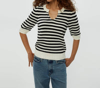 Michael Stars - Rosanna Striped Puff Sleeve Sweater