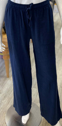 bobi Women's Wide Leg Tie Waist Pant in seaside - women's pants
