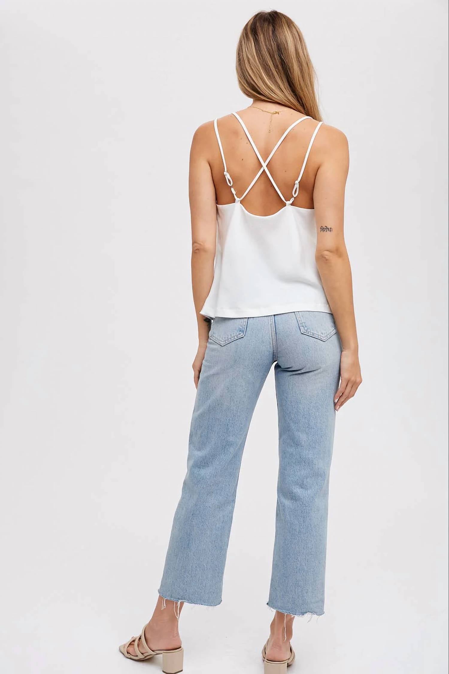 Bluivy - Silky Cowl Neck Cami Top