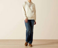 ARIAT Rebar Graphic Hoodie in vanilla ice - women's top - alternate view
