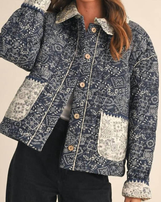 Mint - Bandana Quilted Jacket