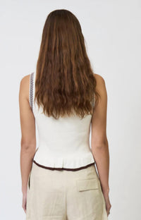 Central Park West - Chloe Ruffle Hem Shell Top