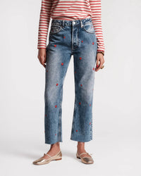 Frances Valentine - Sweetheart Embroidered Jeans