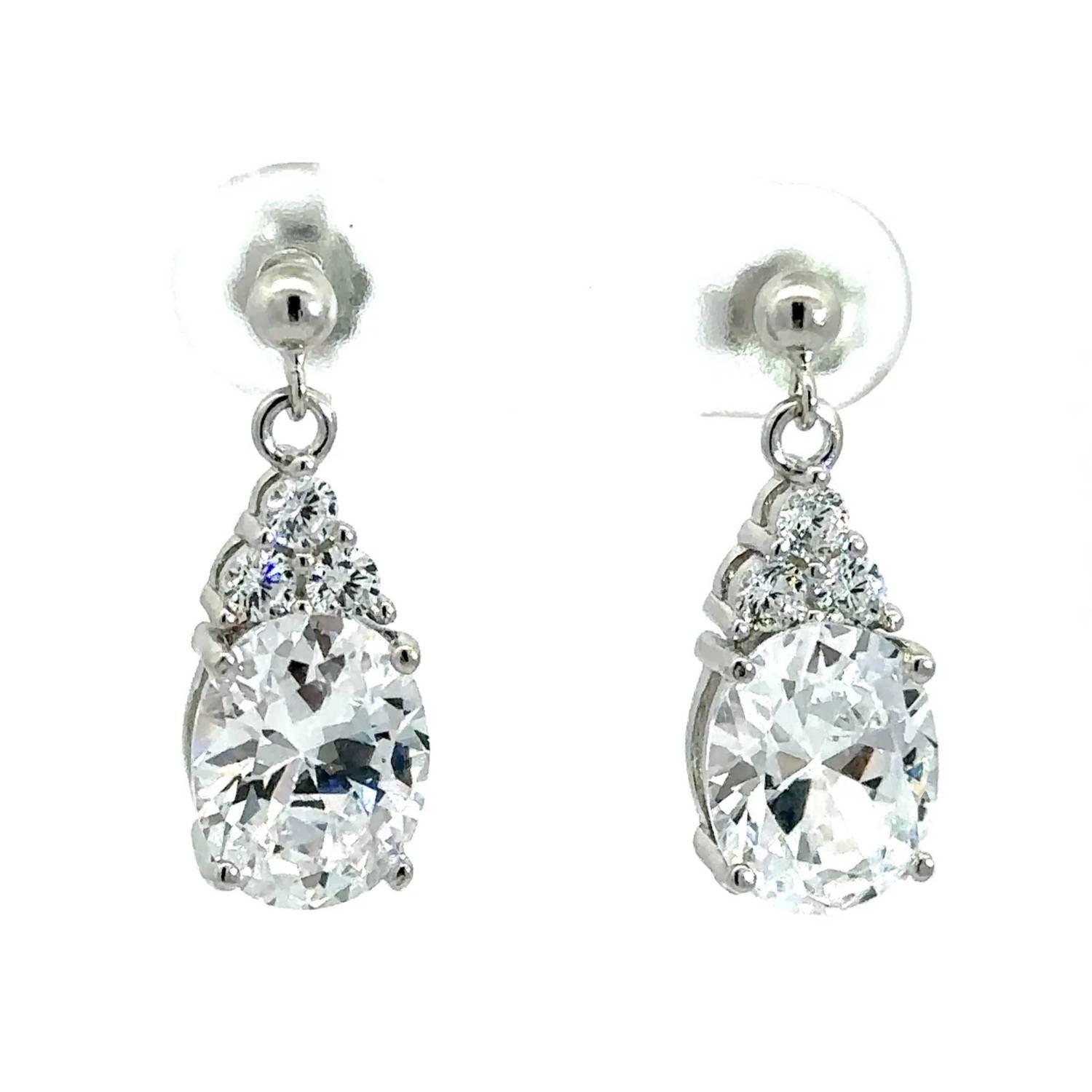 Starlette - Women's Oval Cut Dangle Earrings