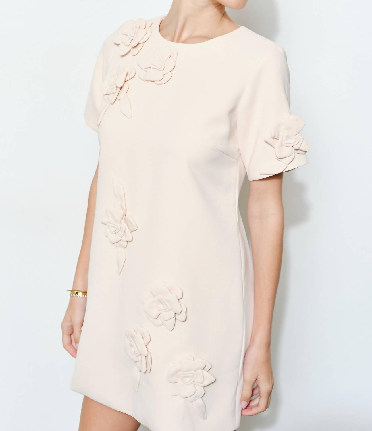 Ina Fashion - Elegant 3d Floral Mini Dress