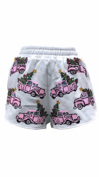Queen Of Sparkles - Women's Trucks With Christmas Trees Shorts