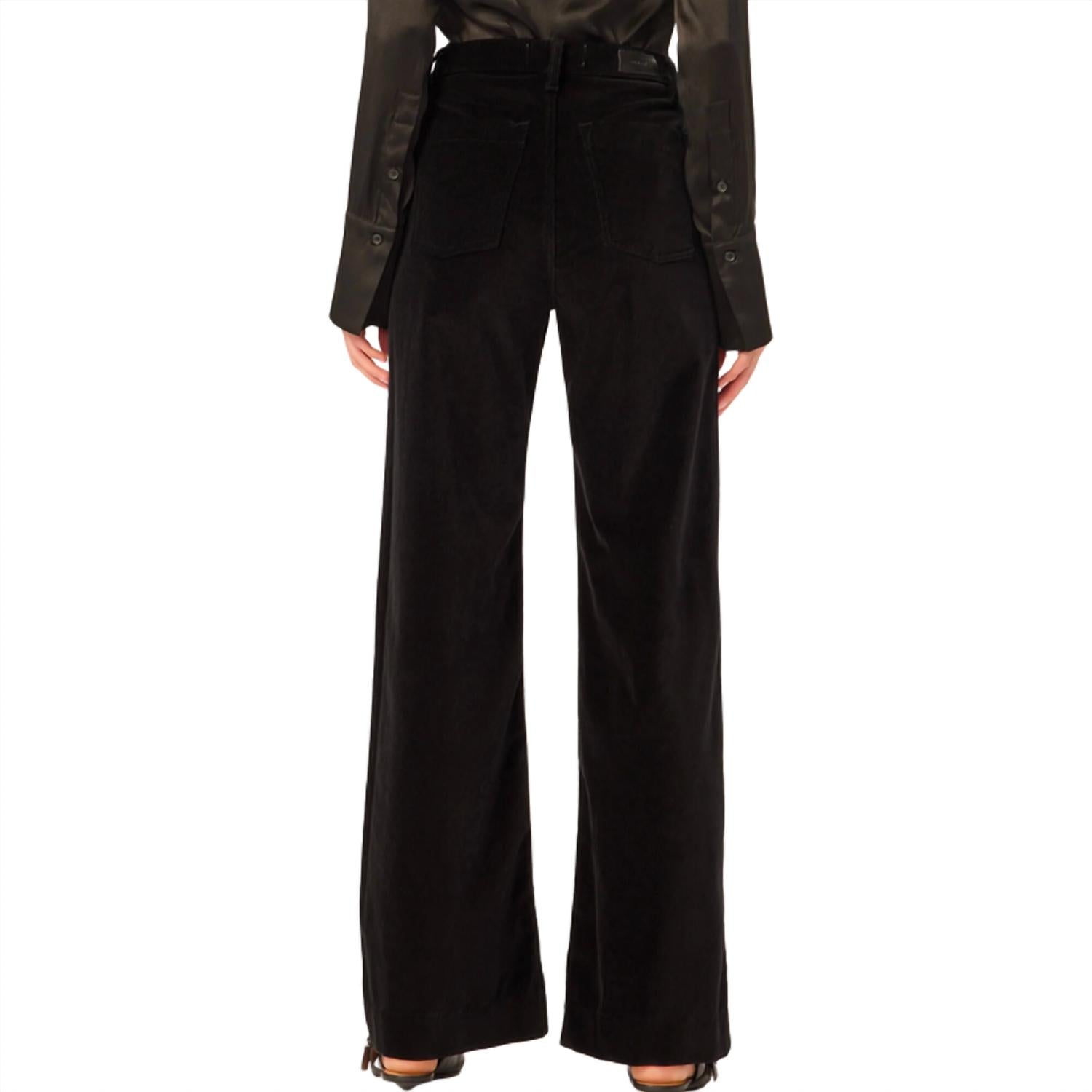 DL1961 - Women's Women's Hepburn Wide Leg High Jean in voodoo - women's pants - detail view