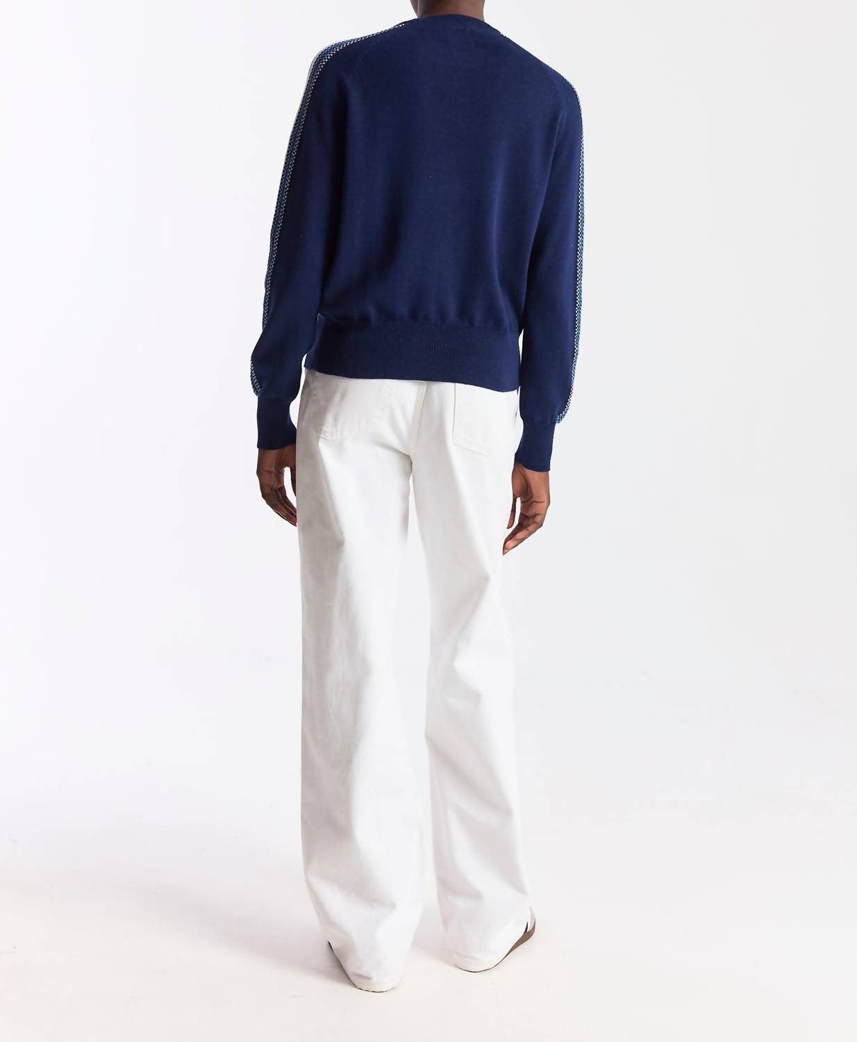 Brodie Cashmere - Geo Stripe Sweater