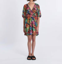 Ladies V-Neck Printed Dress