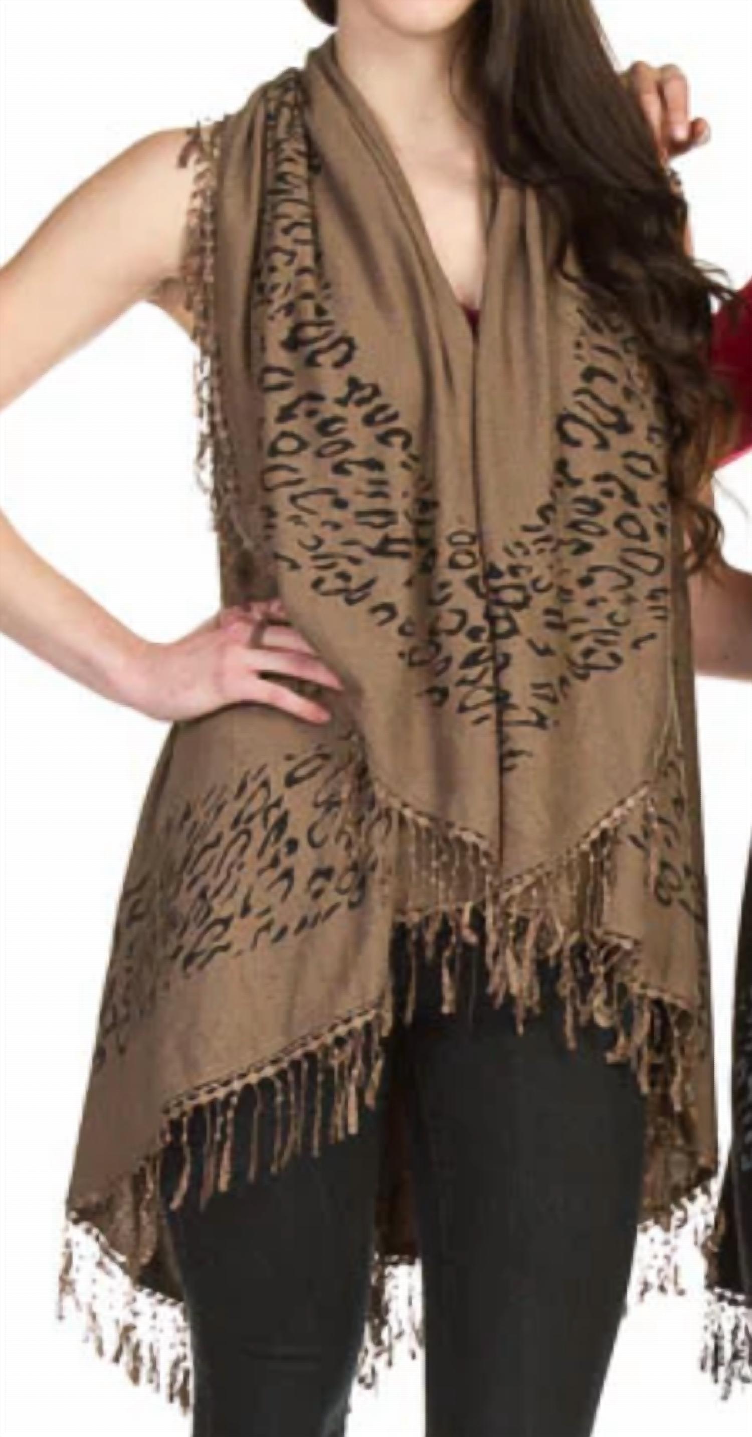 Papillon - Animal Print Fringe Vest