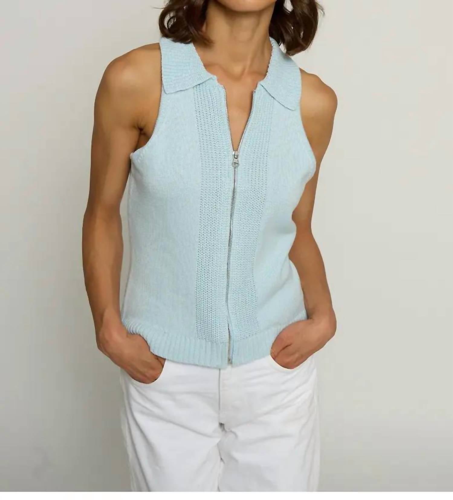 Central Park West - ZIPUP KNIT POLO