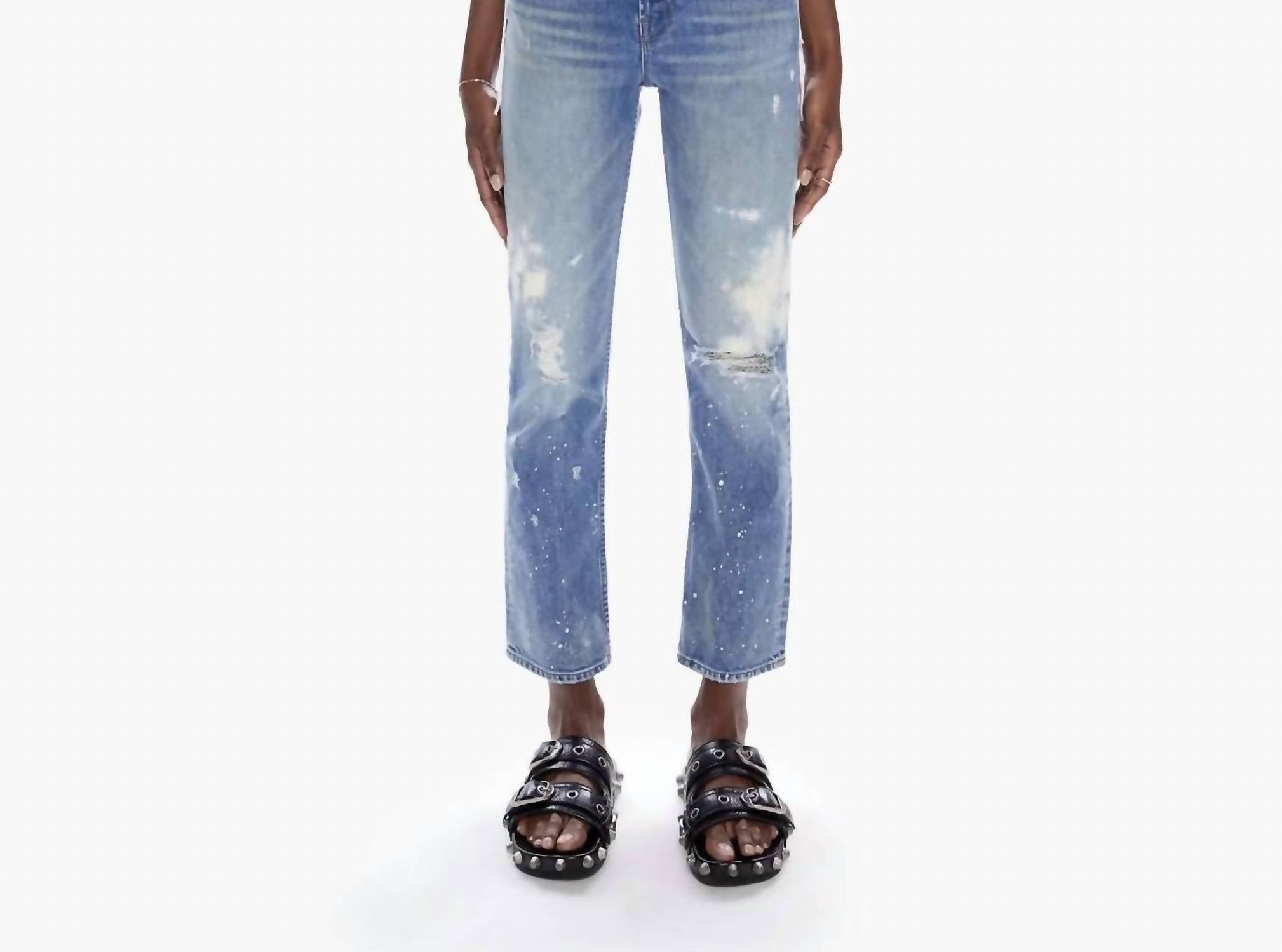 Mother High Waisted Rider Ankle Jeans in lol 1 - women's jeans