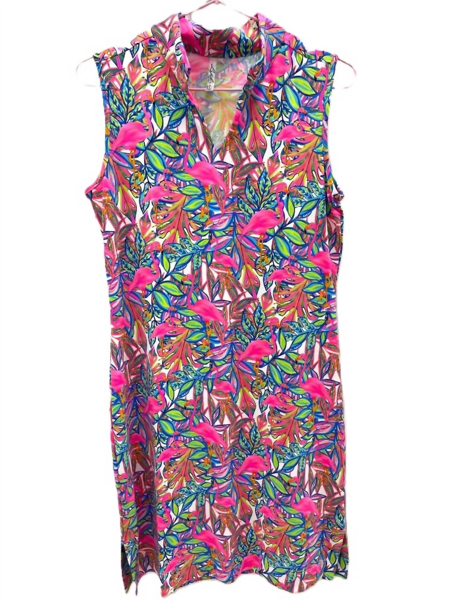 Lulu-B - Women's Tropical Flamingo Sleeveless Dress
