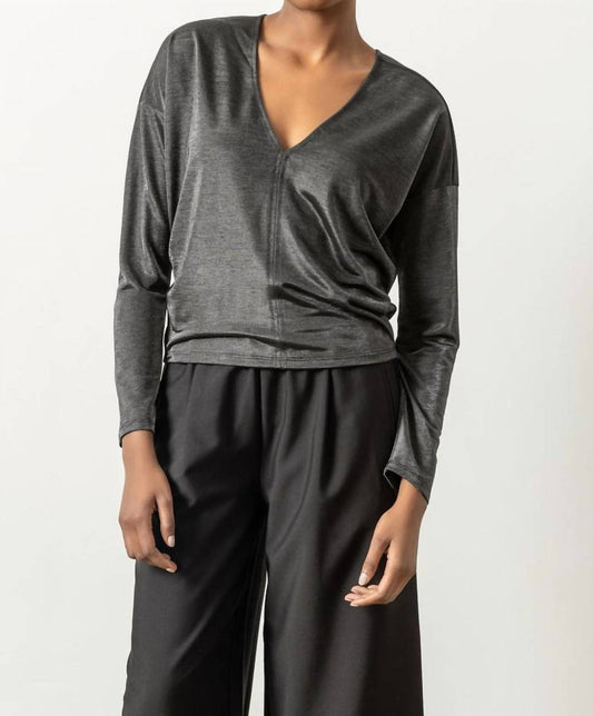 Lilla P - Sparkle Double V-neck Top