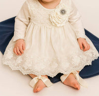 Katie Rose - Cotton Dress With Lace Overlay