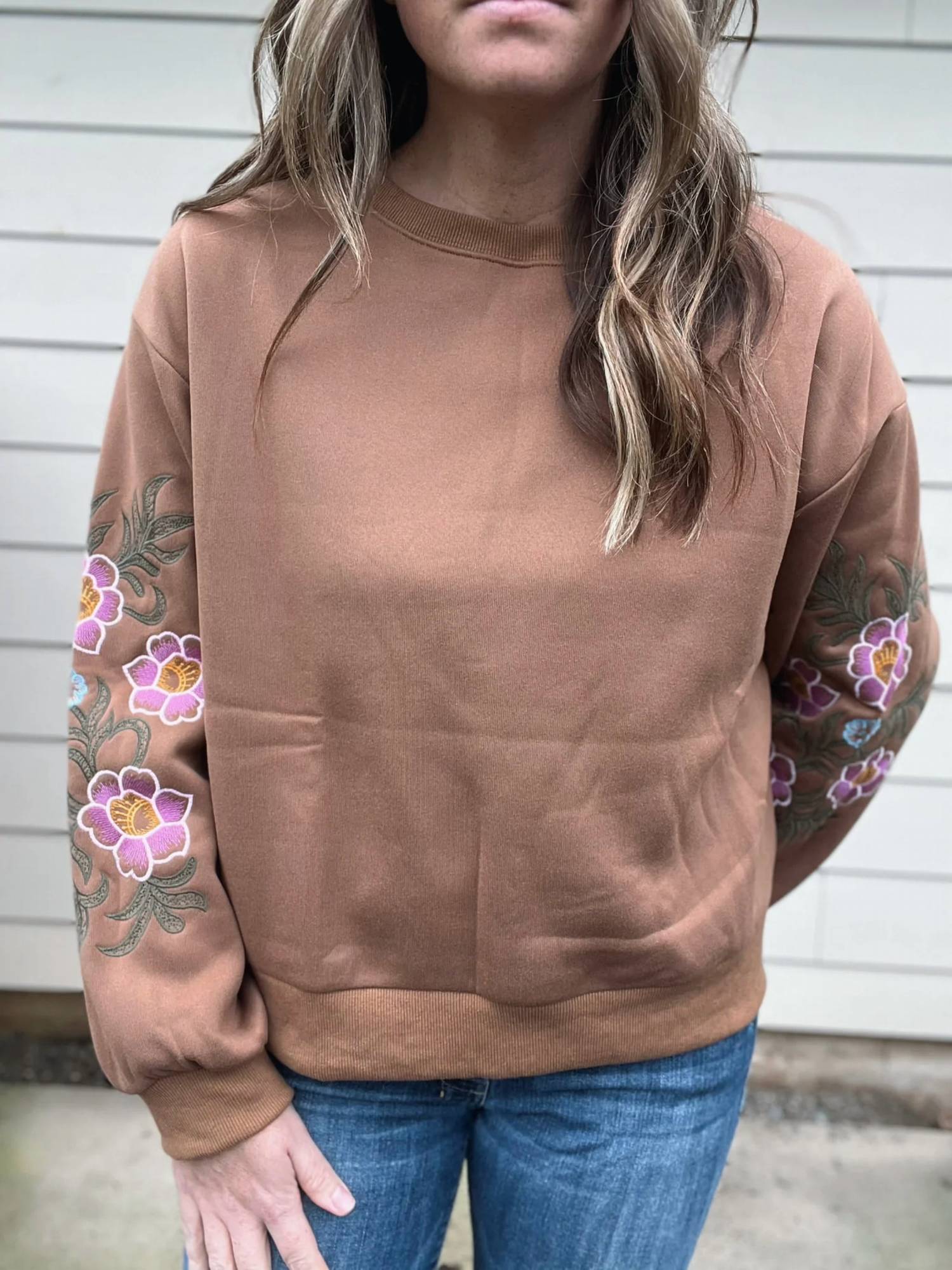 So Me - Floral Embroidered Sweater
