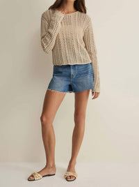 Z Supply - Upland Crochet Long Sleeve Sweater