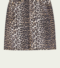 Ganni - Foil Print Denim Skirt