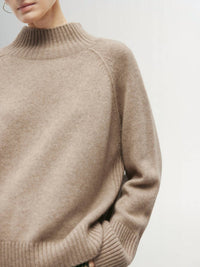 Meilleur Moment - Mock Neck Loose Fit Cashmere Sweater