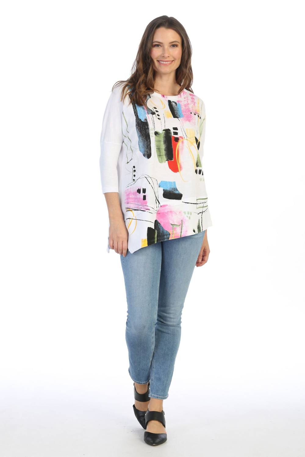 Jess & Jane - Dreaming Mineral Washed Dolman Sleeve Cotton Top