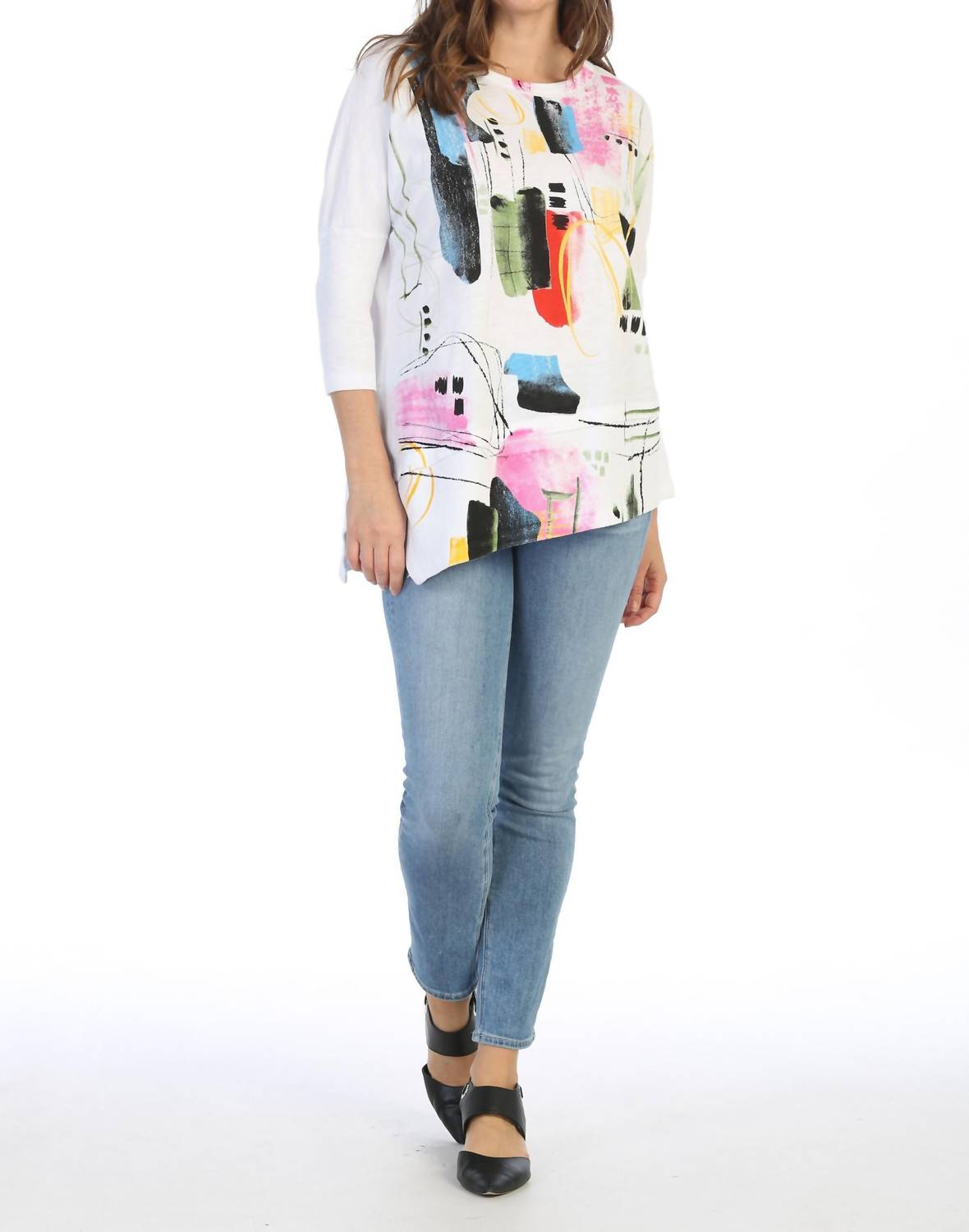 Jess & Jane - Dreaming Mineral Washed Dolman Sleeve Cotton Top