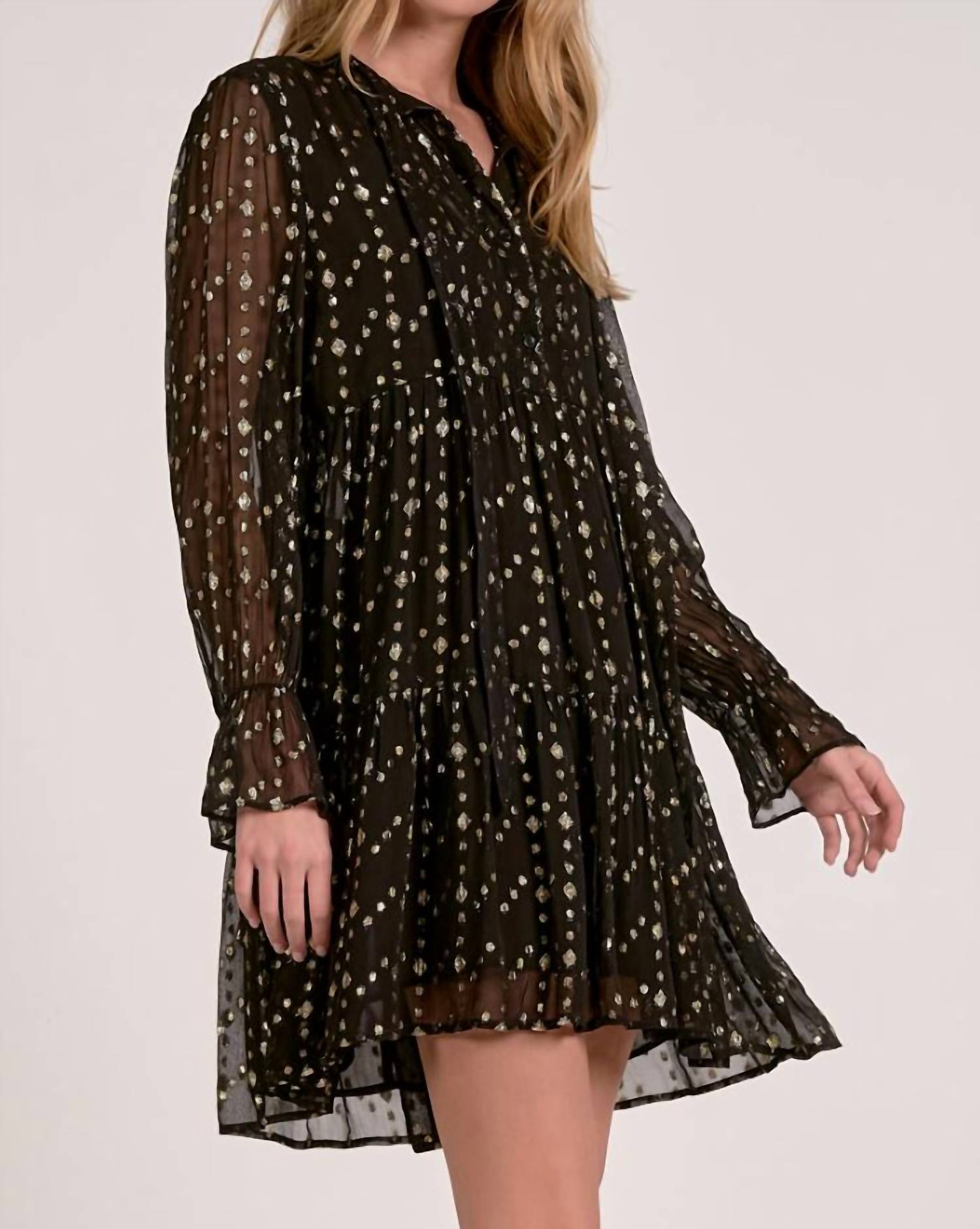 Elan - Willa Woven Ruffle Mini Dress