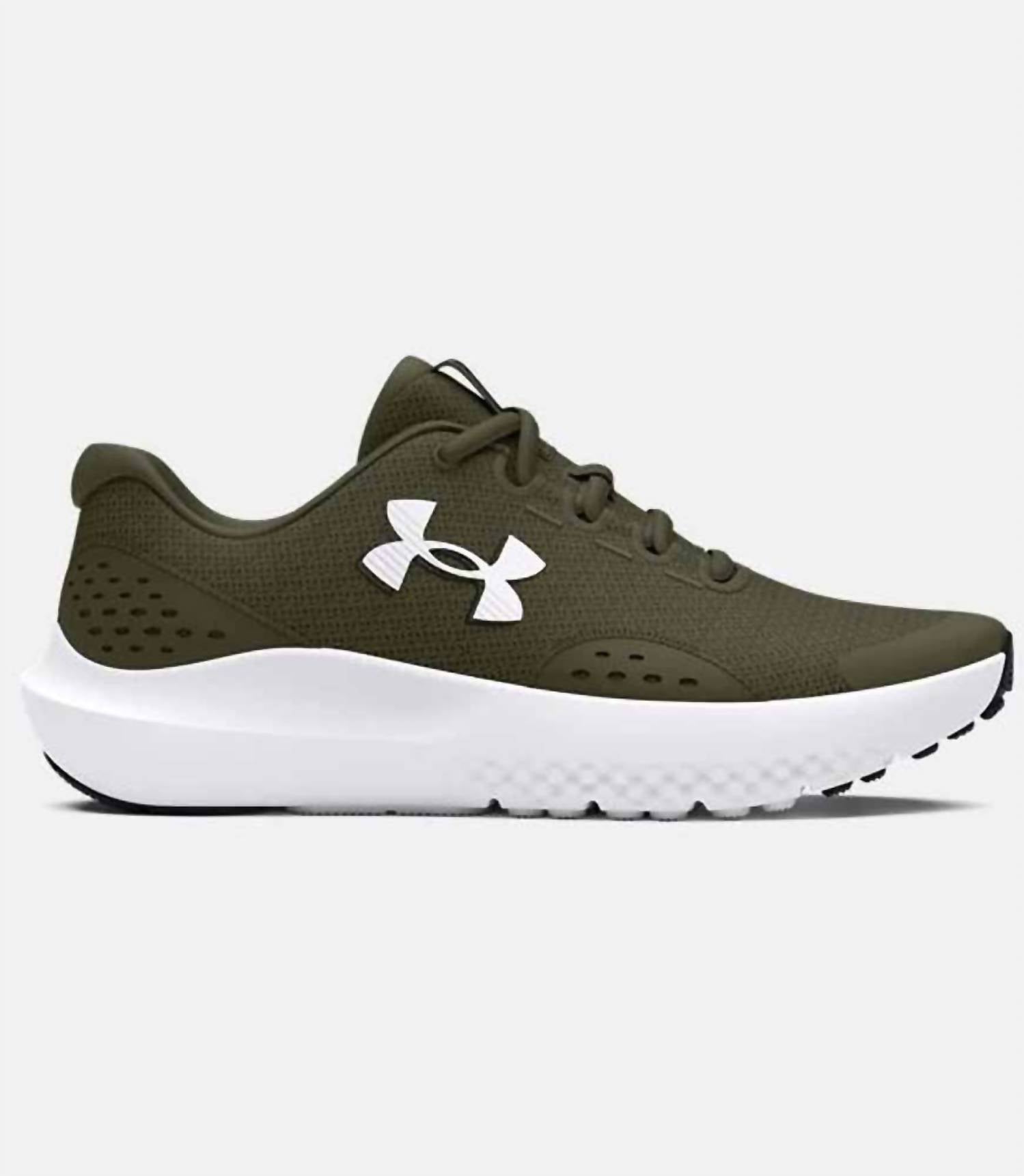 UNDER ARMOUR Boy's Surge 4 Running Shoes in forest green - kids' sneaker