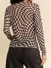 Davi & Dani - Checkered Burnout Top