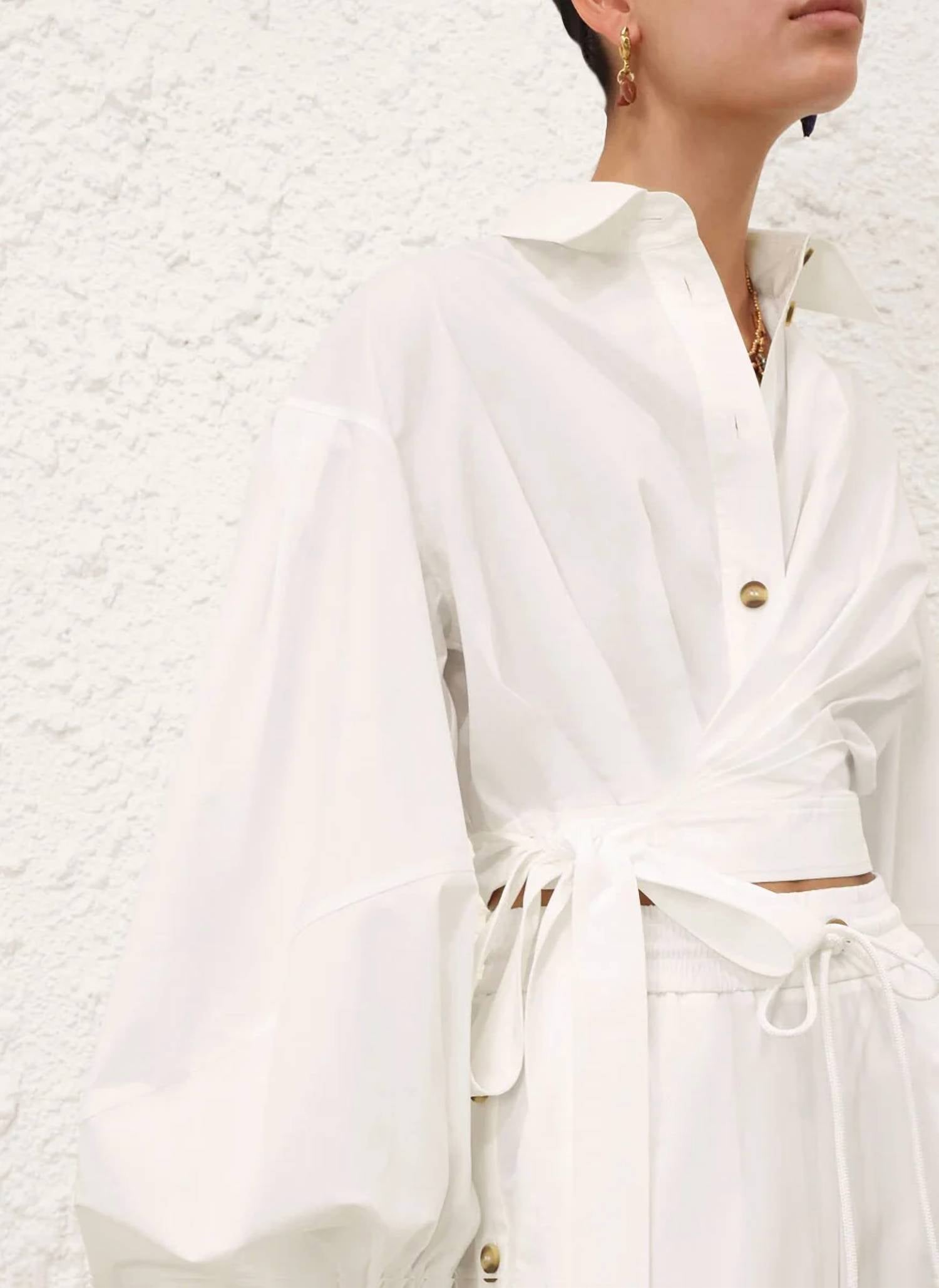 Zimmermann - Rebellion Poplin Wrap Blouse