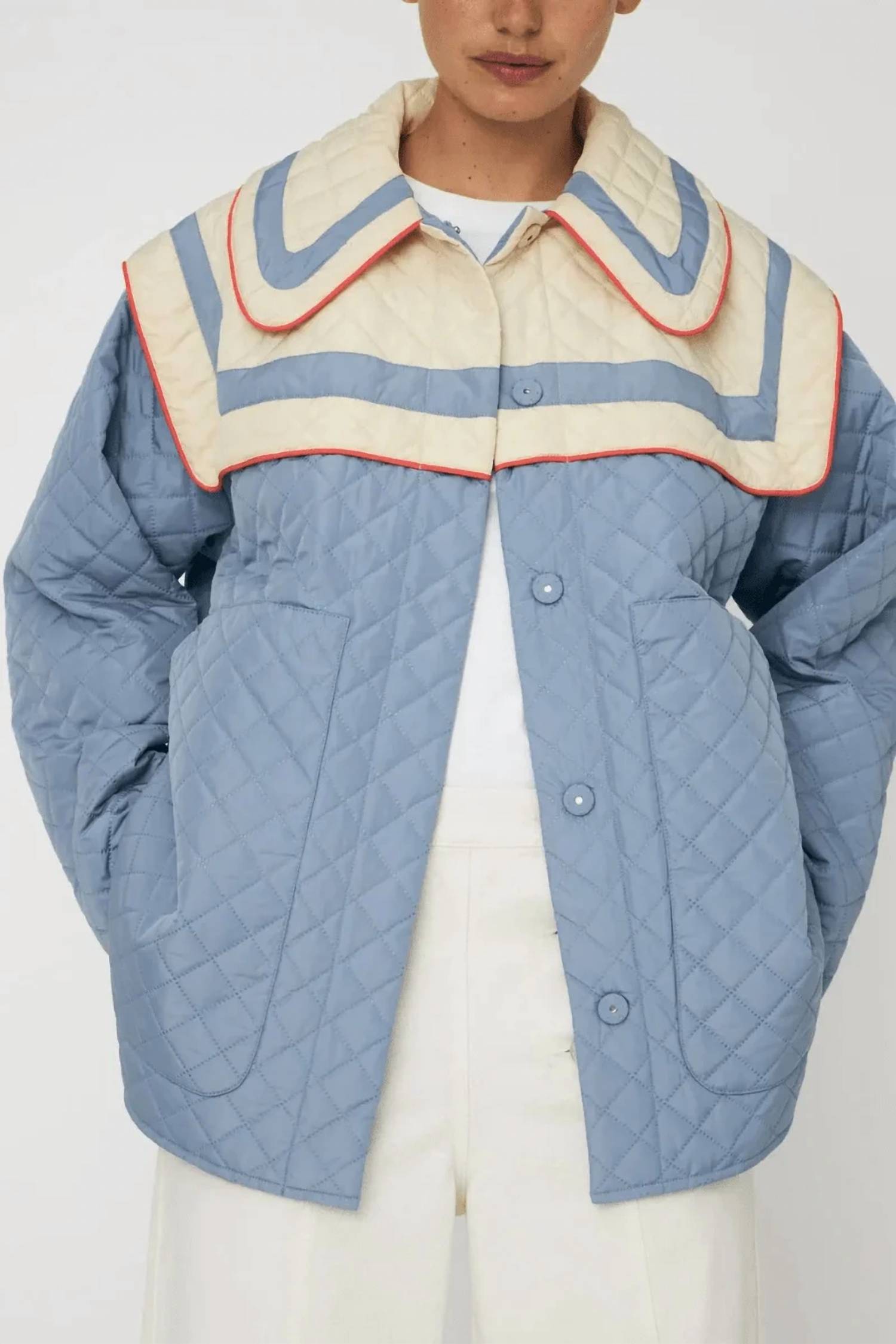 Stella Nova - Oversized Quilted Sailor Coat