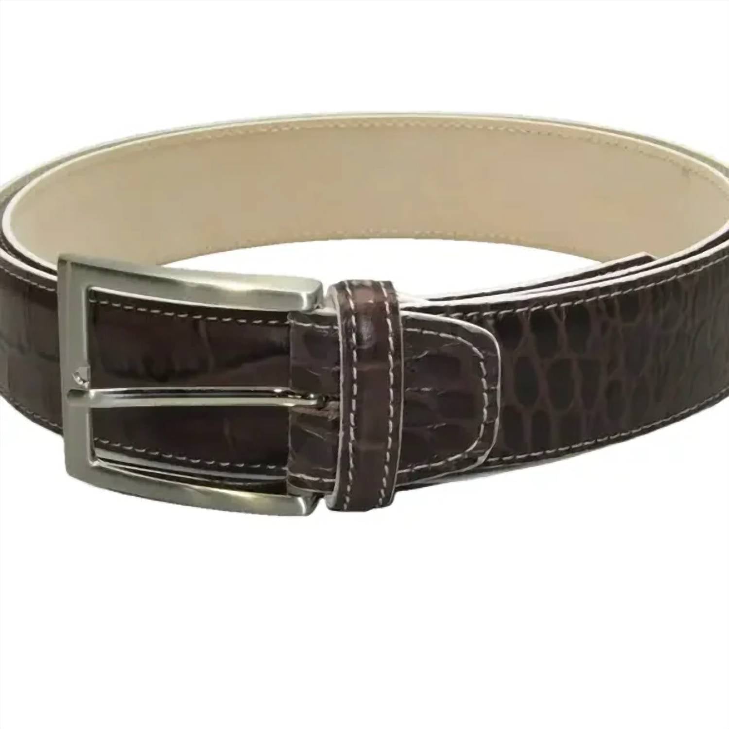 Fresco Golf - Men's Leather Alligator Embossed Belt