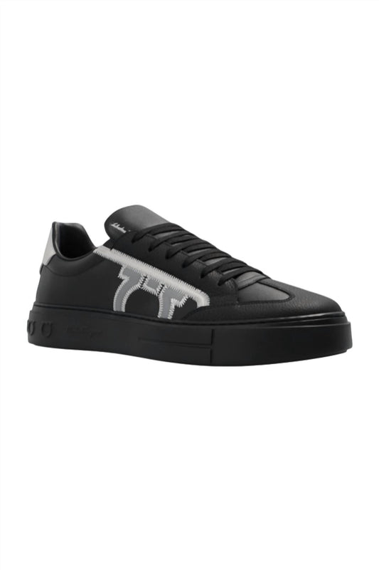 Salvatore Ferragamo - Men's Borg Leather Sneakers
