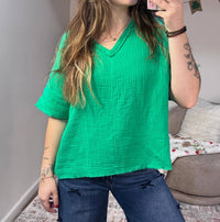 Wishlist - Willow Oversized Cotton Gauze Top