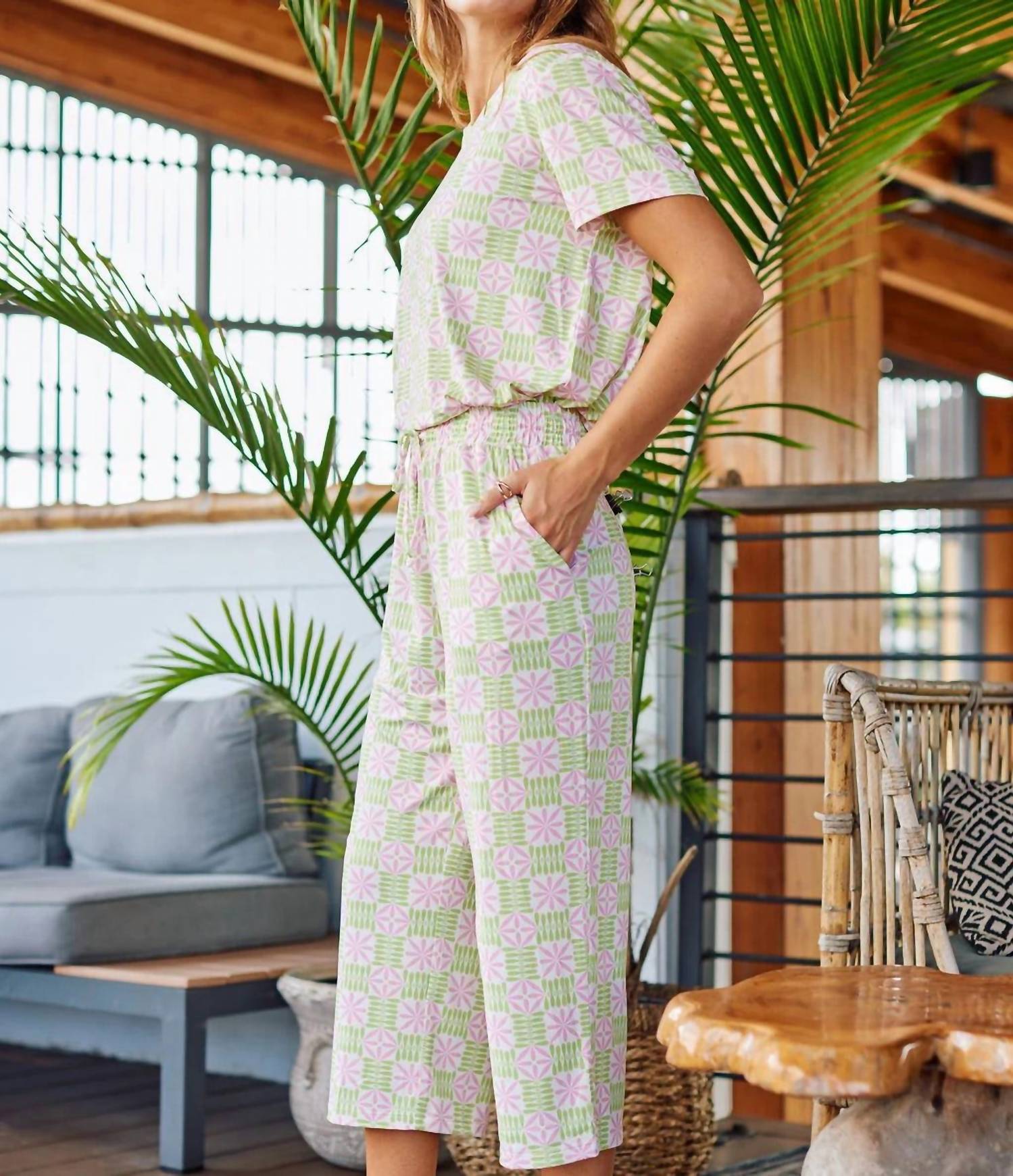 Mary Square - Alli Cropped Pants Set