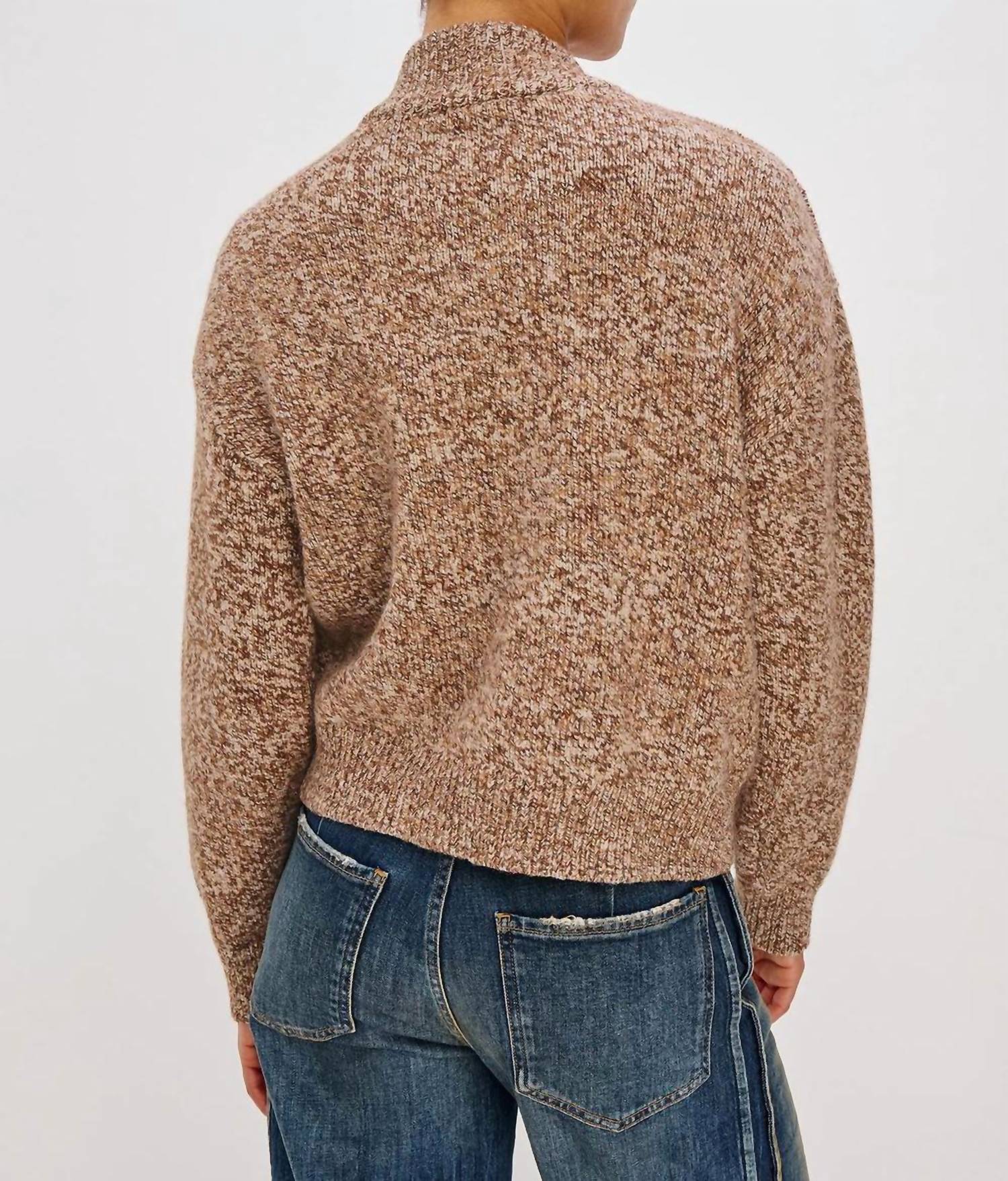 Rails Olvera Long Sleeve Sweater in umber marl - women's sweater - alternate view