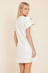 Dolce Cabo - Vegan Leather Eyelet Flutter Dress