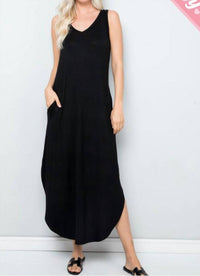 BiBi Don’t Worry Be Happy Dress in black - women's dress