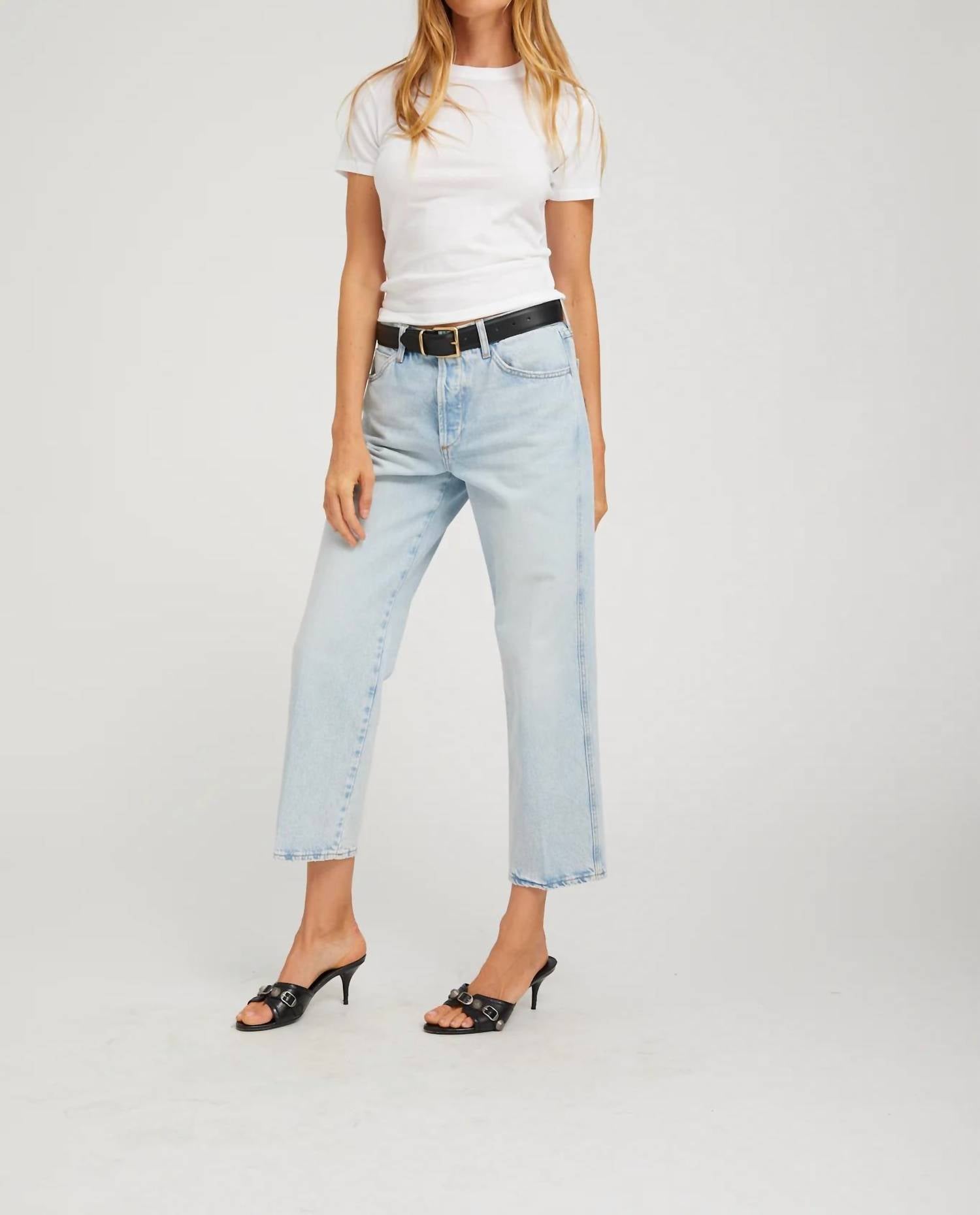Sprwmn - Farrah Cropped Slim Boyfriend Jeans