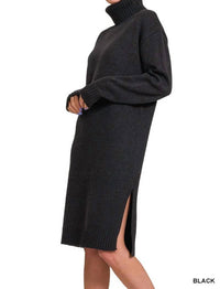 Zenana - Turtleneck Sweater Dress