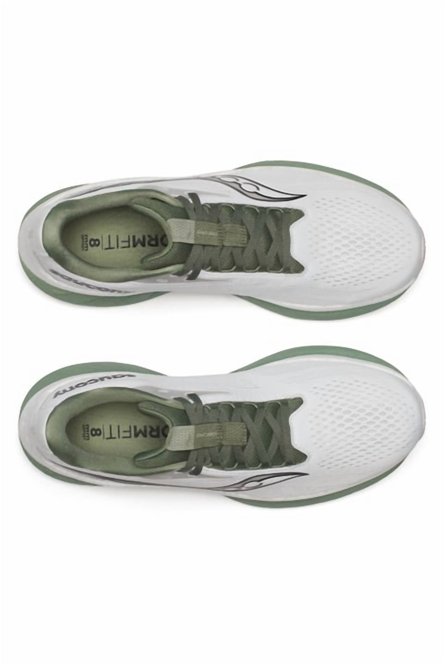 SAUCONY Men's Ride 18 Running Shoes in white olivine 1 - men's shoe - view 5