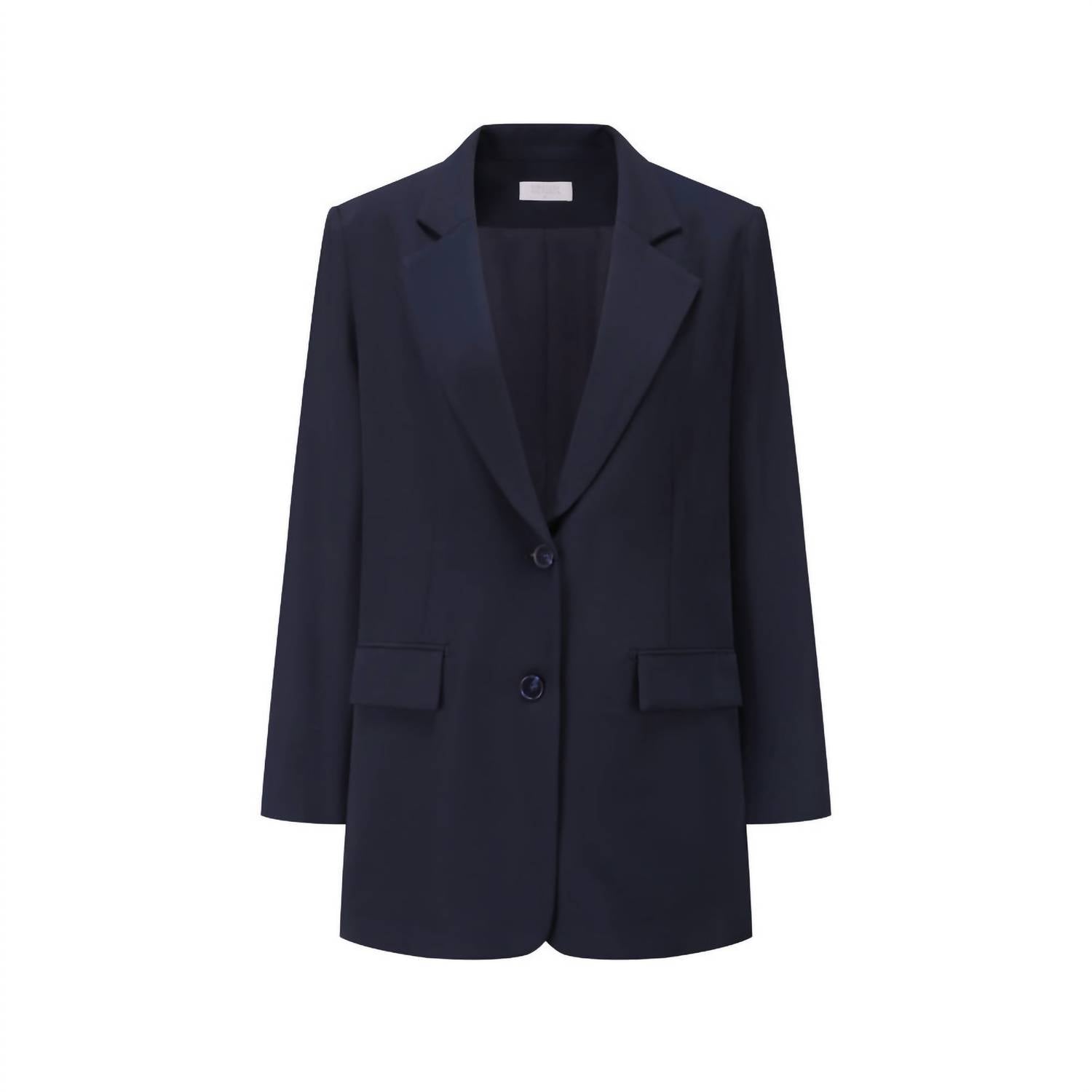 AIROTCIV BY VICTORIA Daily Av Long Sleeve Blazer in navy - women's jacket - alternate view