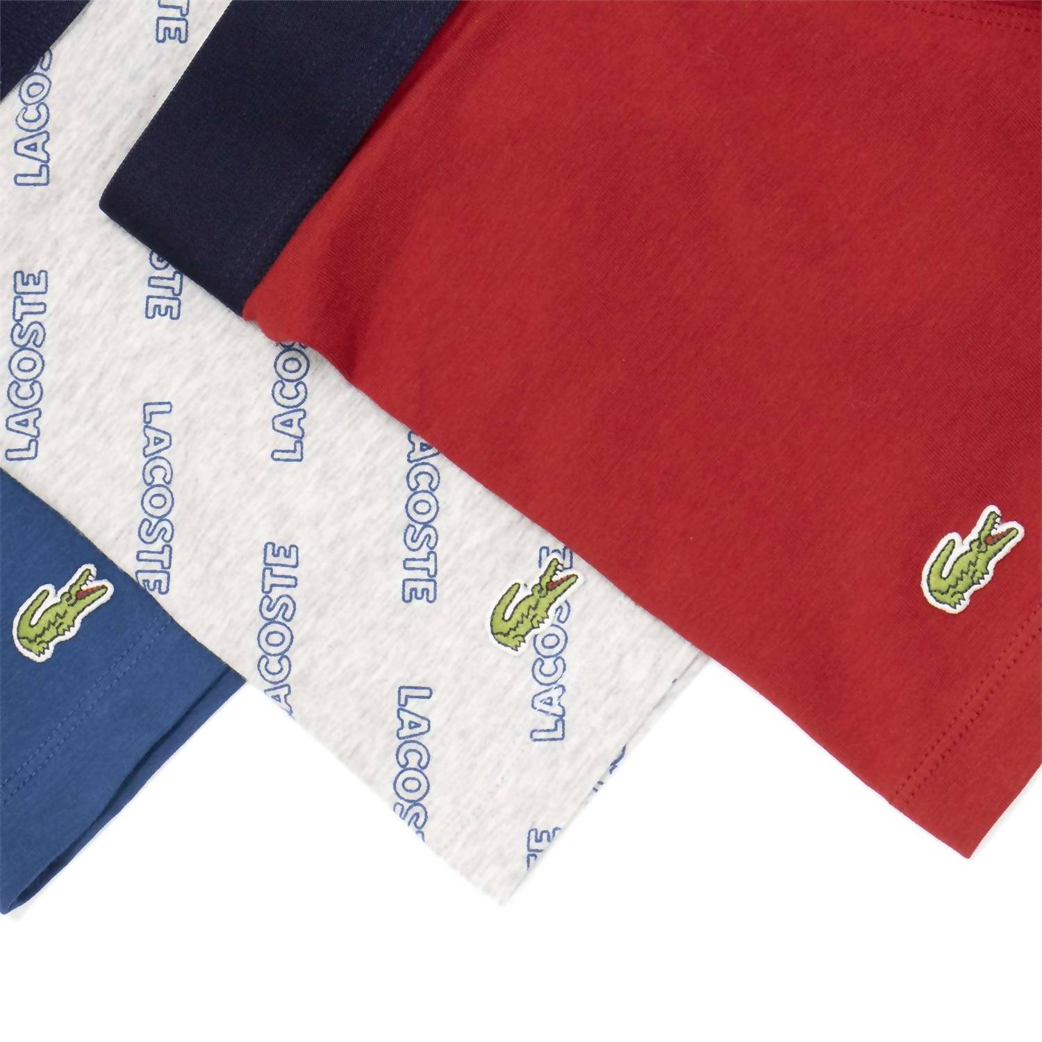 Lacoste - Men's All Over Print 3-pack Jersey Trunks