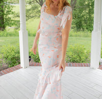 Mable - Bow-tiful Cropped Ruffle Midi Skirt Set