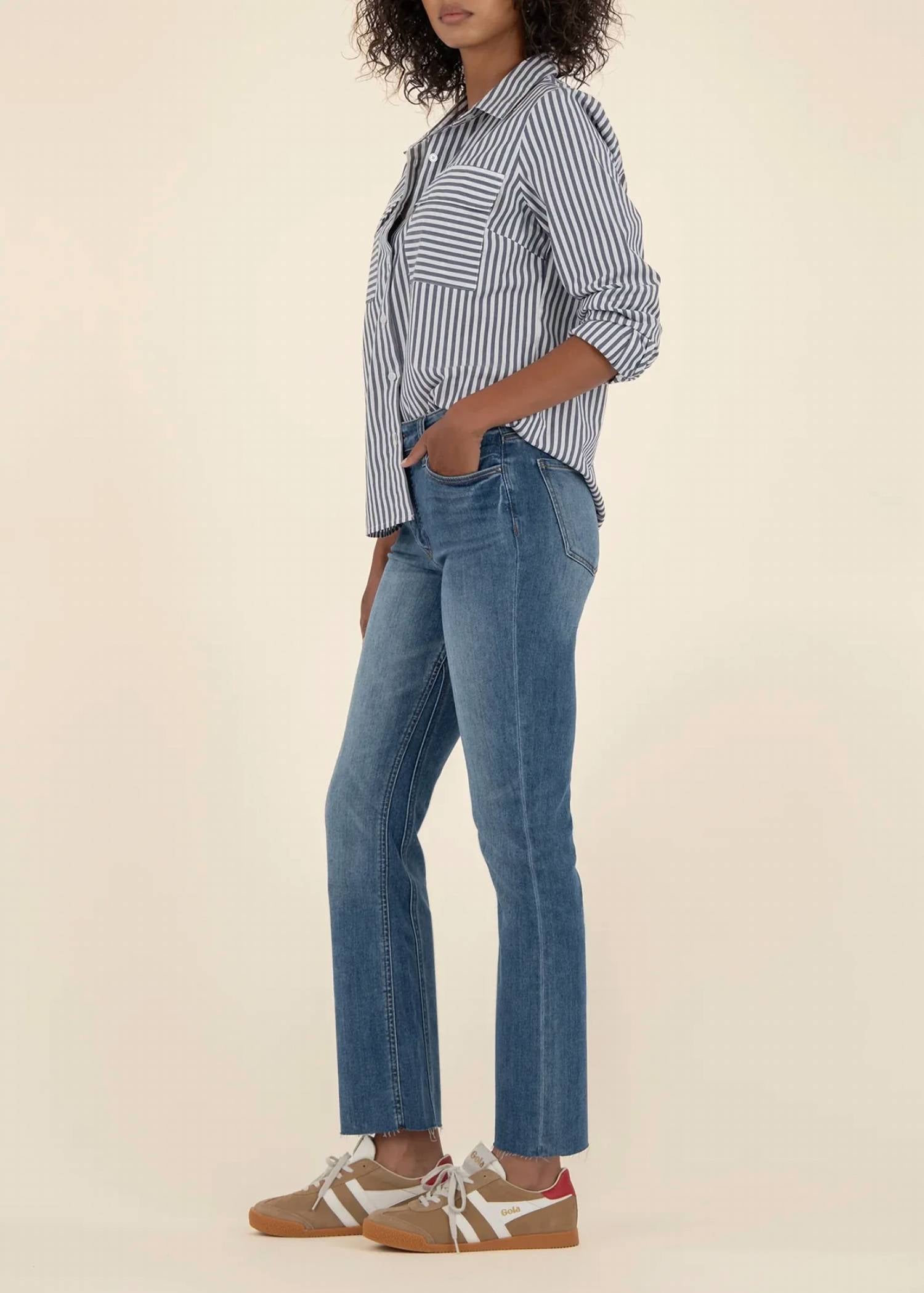 Kut From The Kloth - Kelsey High Rise Fab Ab Ankle Flare Jeans