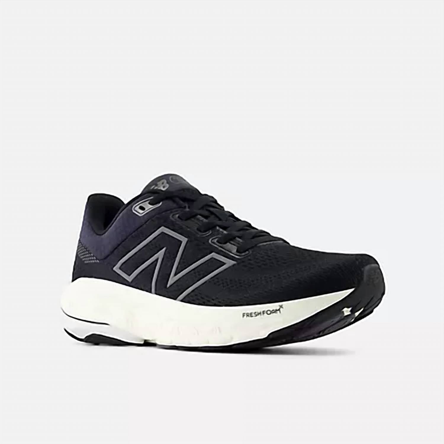 New Balance Women's Fresh Foam X 860v14 Running Shoes in black phantom angora 1 - women's sneaker - detail view